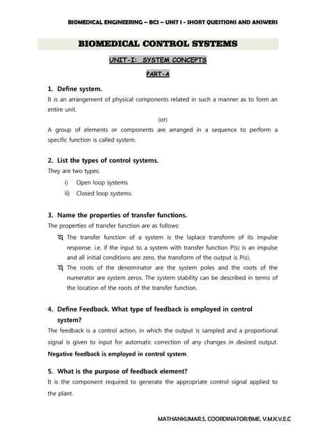 control systems exam questions and answers