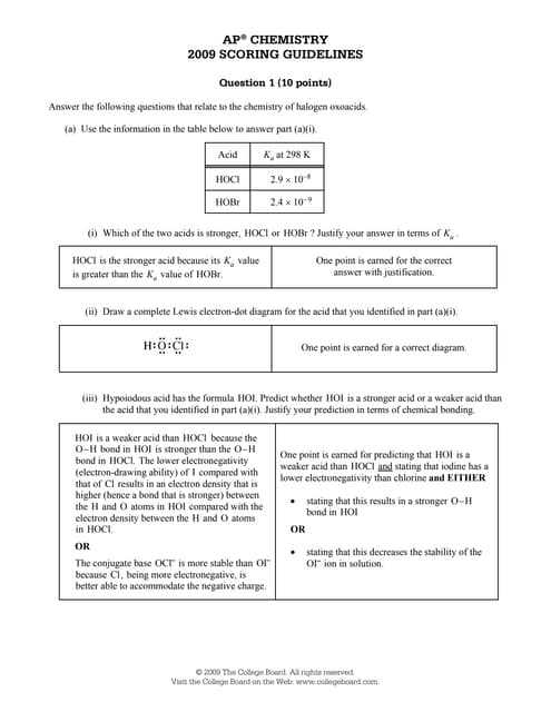 answer the following questions that relate to the chemistry of halogen oxoacids