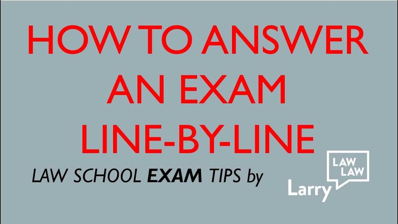 how to write a law school exam answer