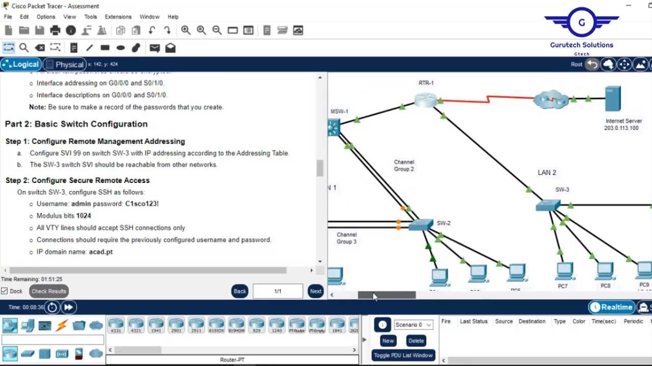 ccna 2 packet tracer final exam answers