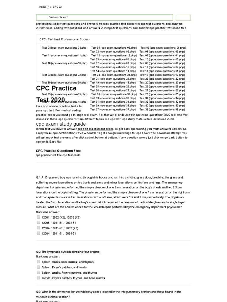 cpc exam practice test