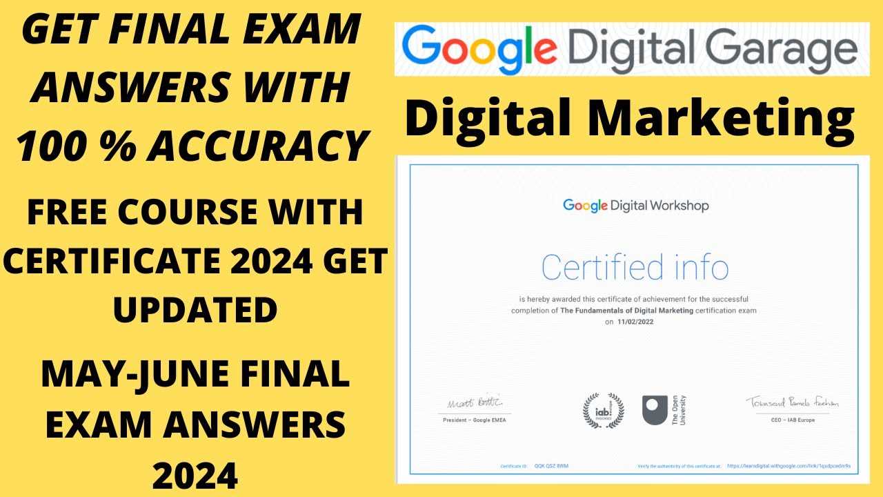 google certification exam answers