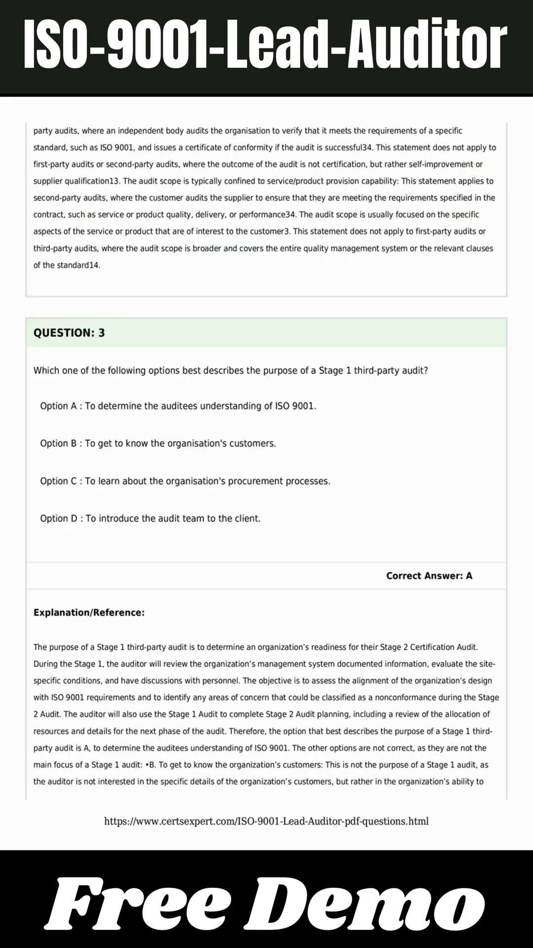 iso 9001 lead auditor exam questions and answers