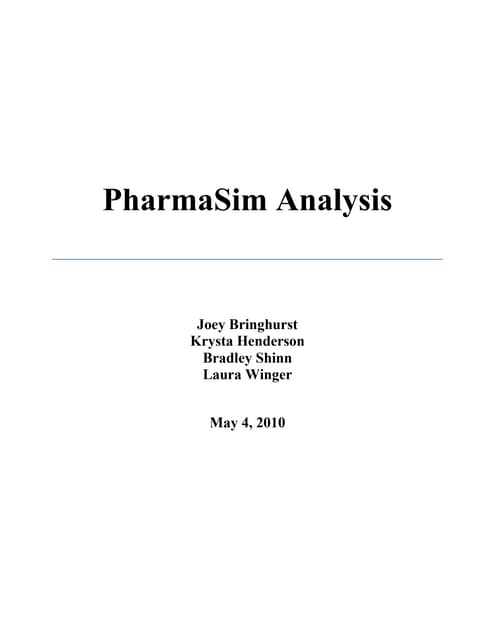 pharmasim answers