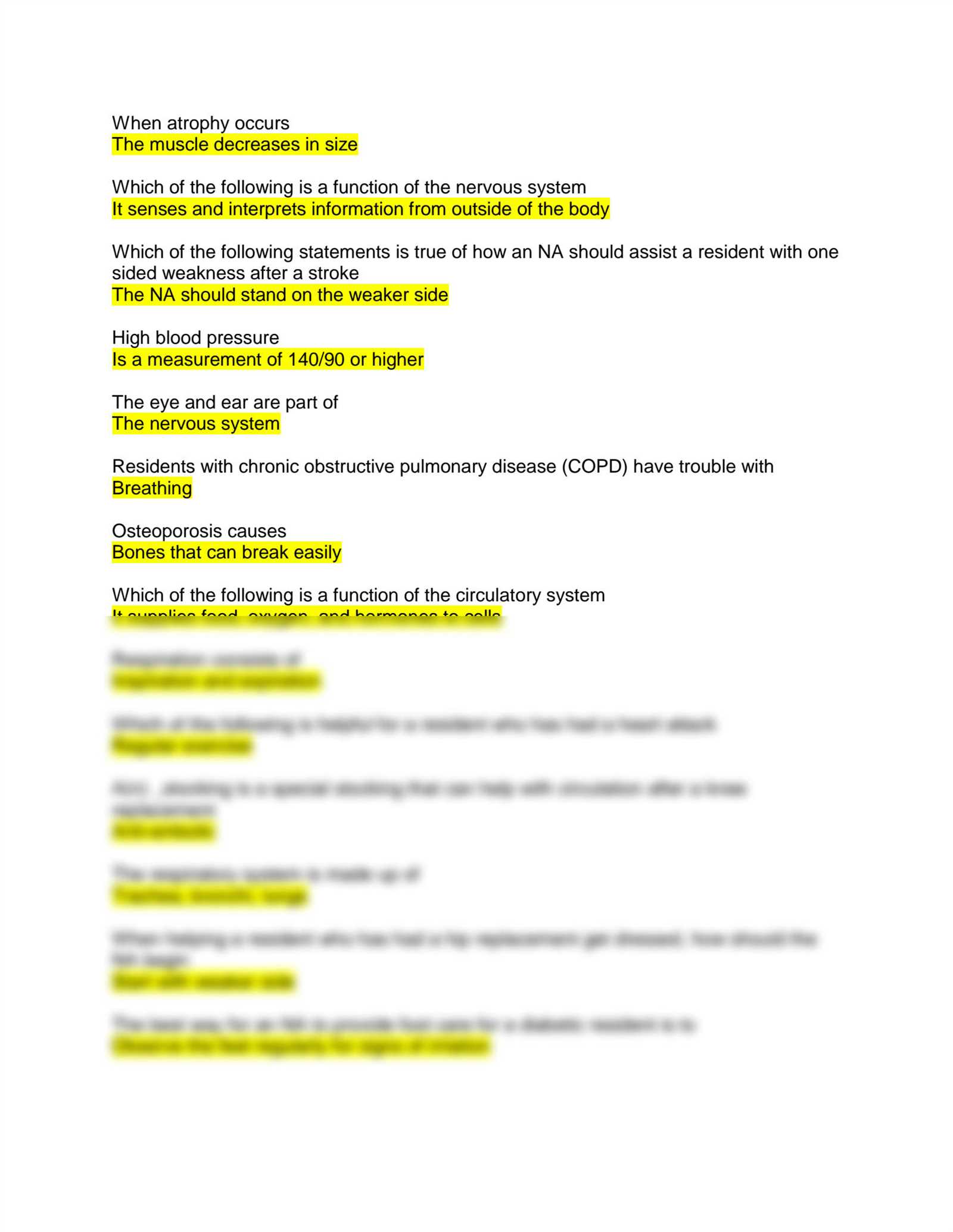 health chapter 4 review answers