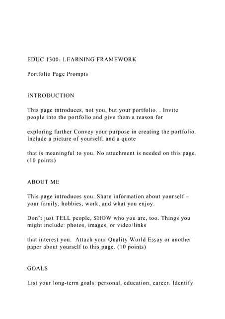 educ 1300 final exam answers