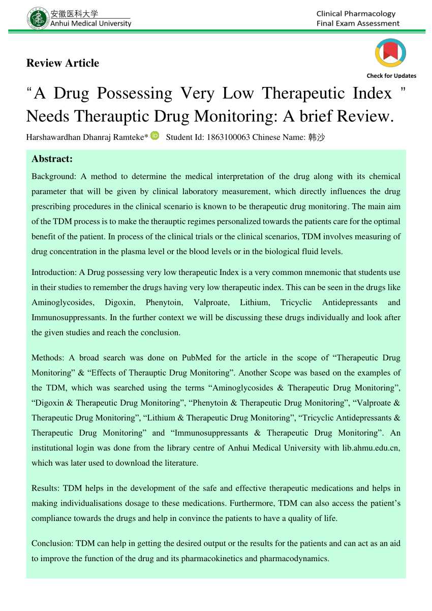 pharmacology final exam review