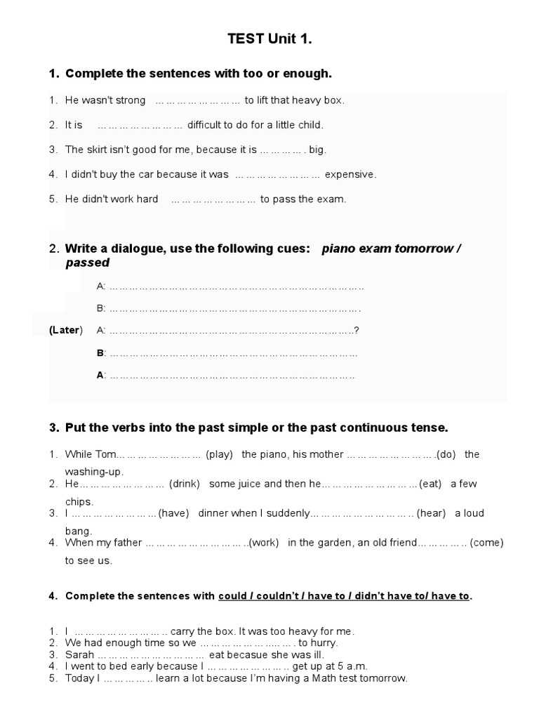 project stem unit 1 exam answers