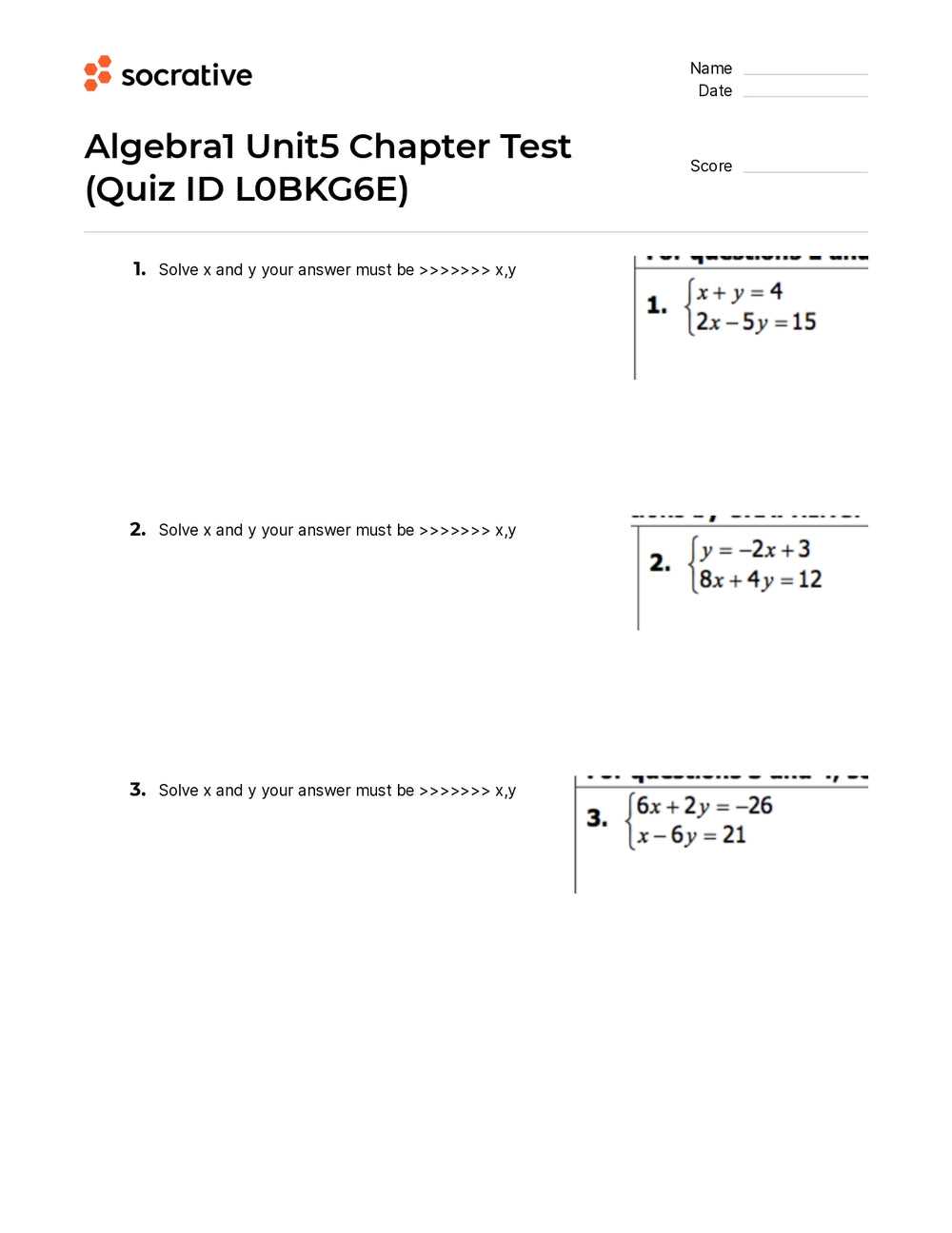 algebra 1 chapter 1 test answers