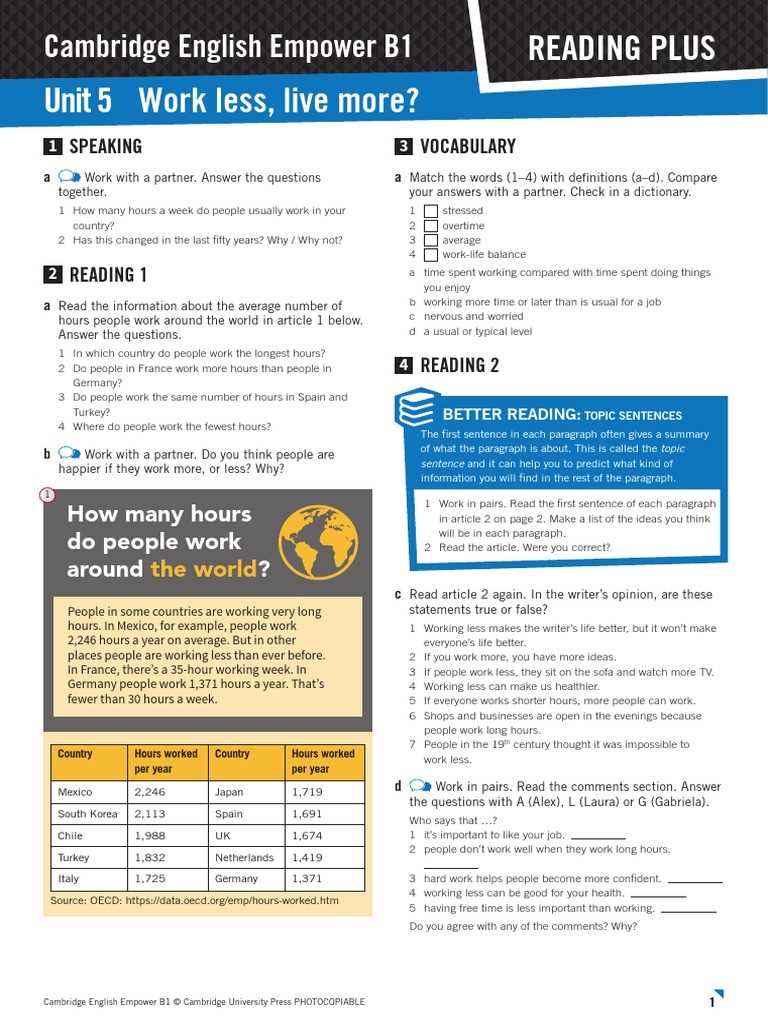 level i answers reading plus