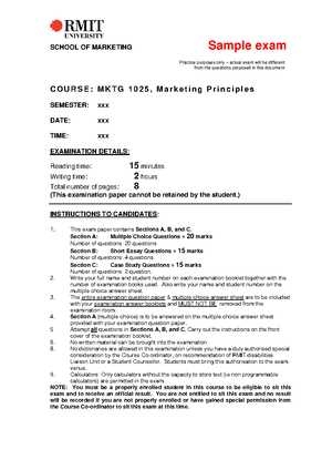 marketing management sample exam questions and answers