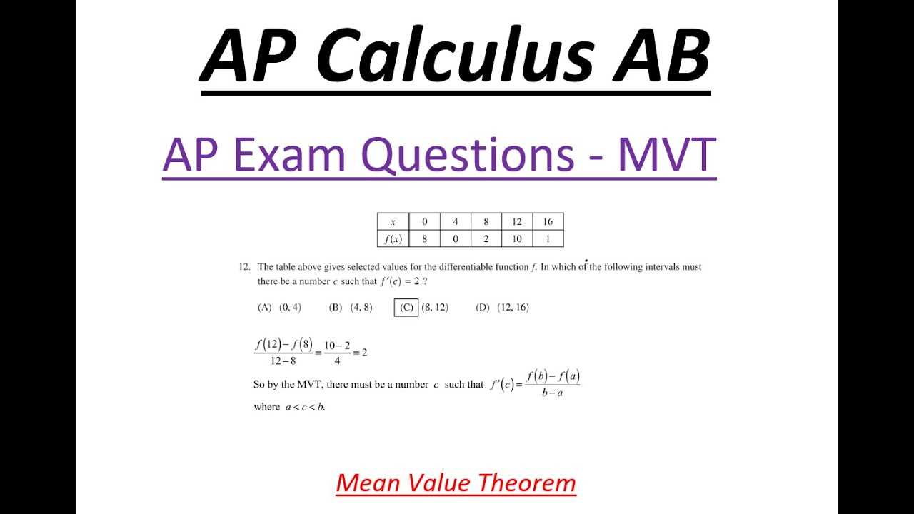 practice ap calculus ab exam with answers