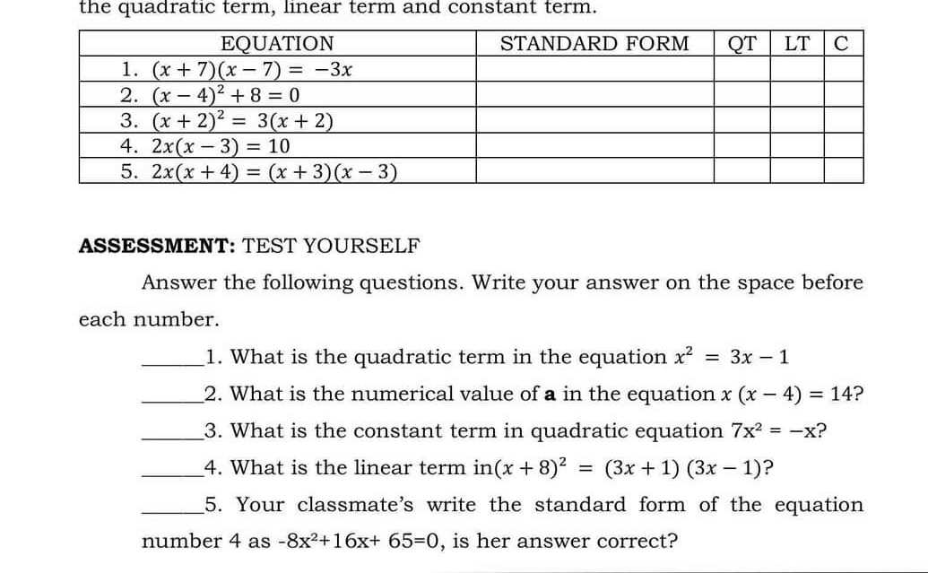 quick trip math test answers