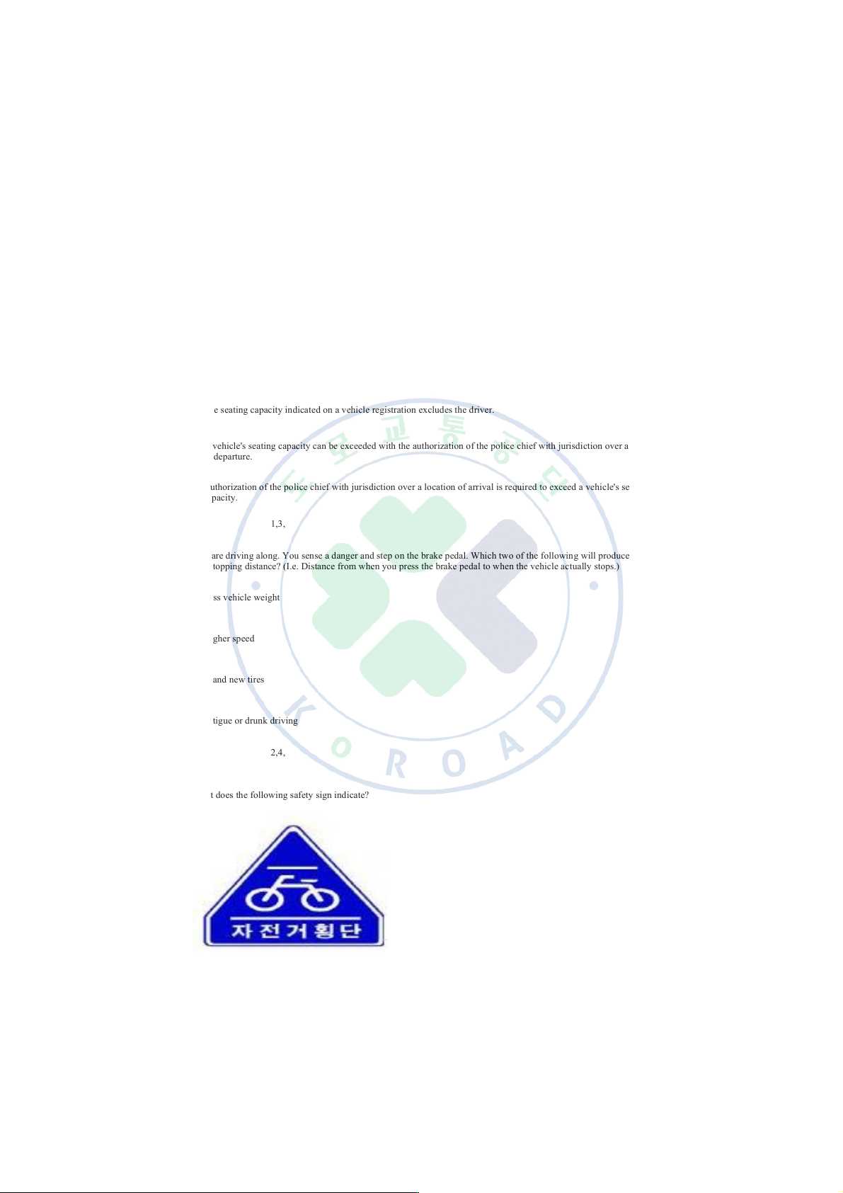 us forces korea driver licensing exam answers