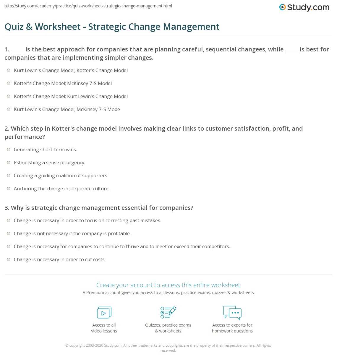 strategic management exam questions and answers