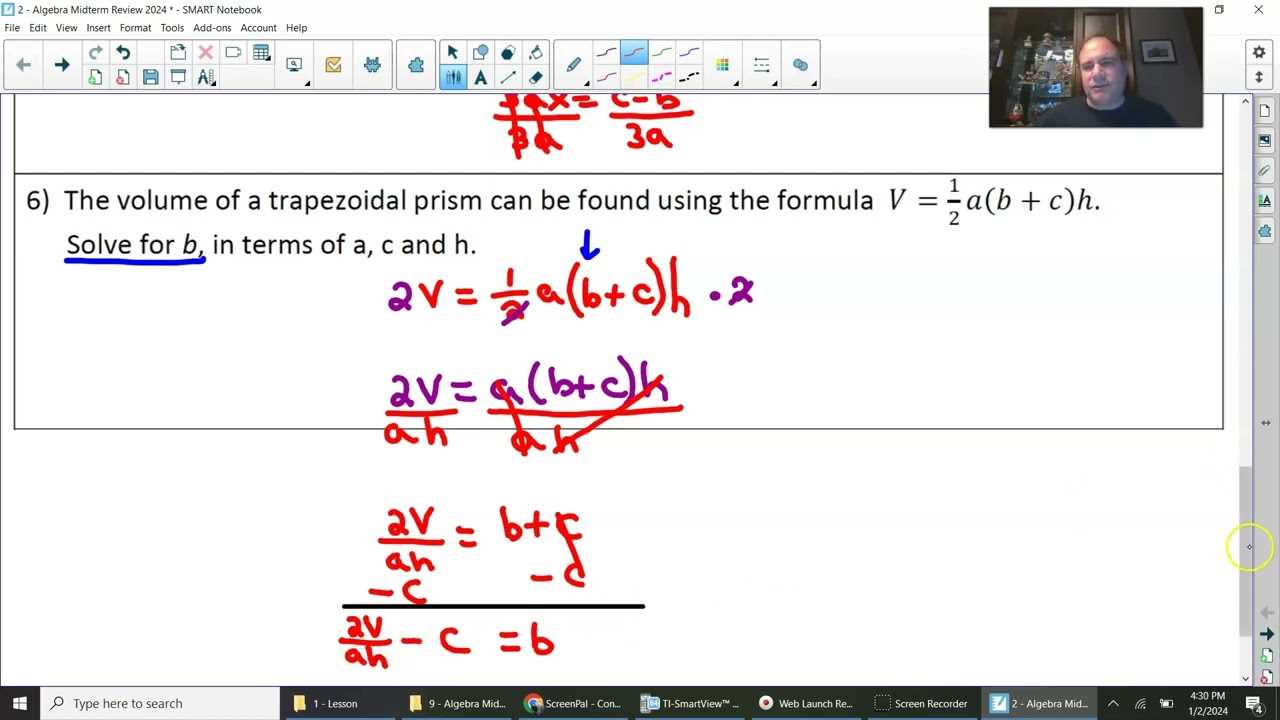 review for algebra 1 midterm exam answer key