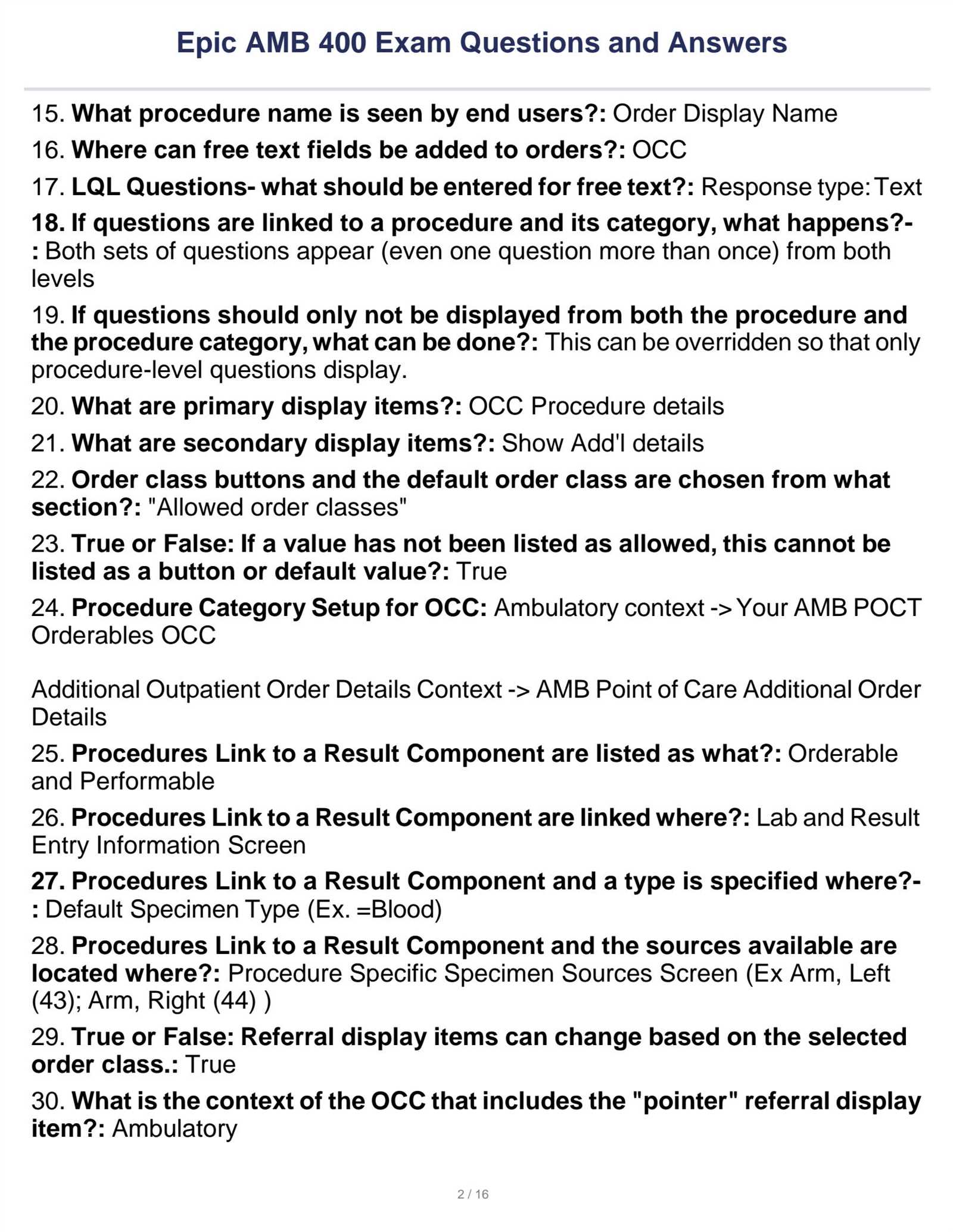 amr evoc exam answers