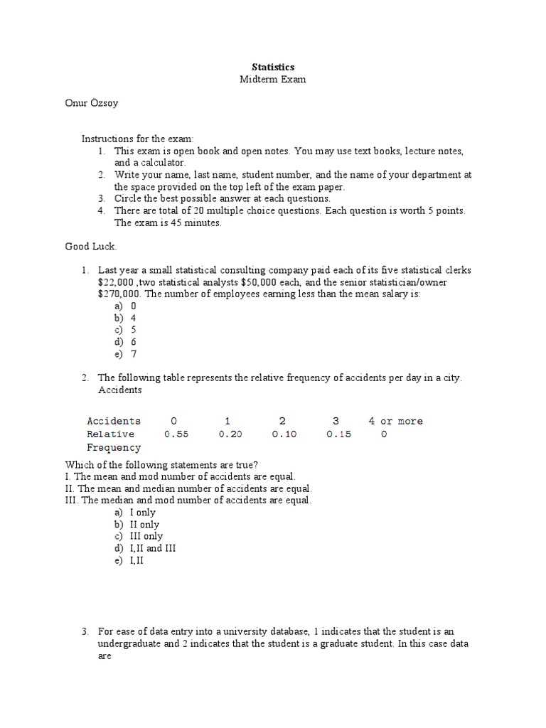 introduction to statistics exam questions and answers doc