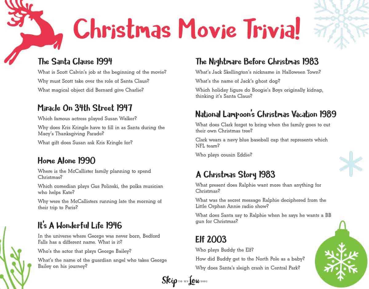 christmas movie trivia questions and answers