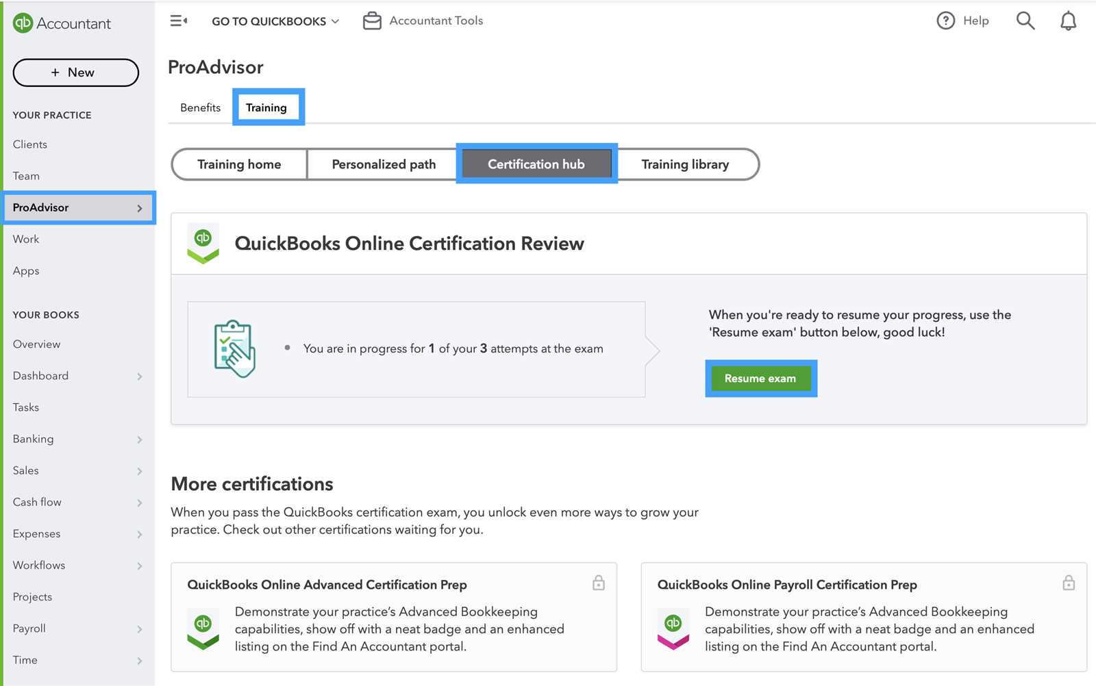 quickbooks online core certification exam answers