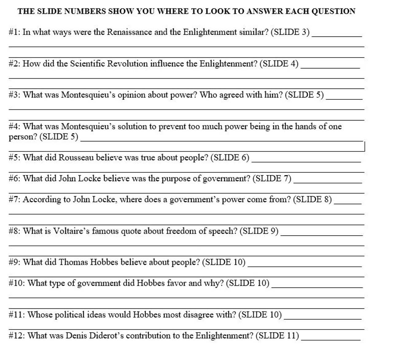 government final exam review answer key