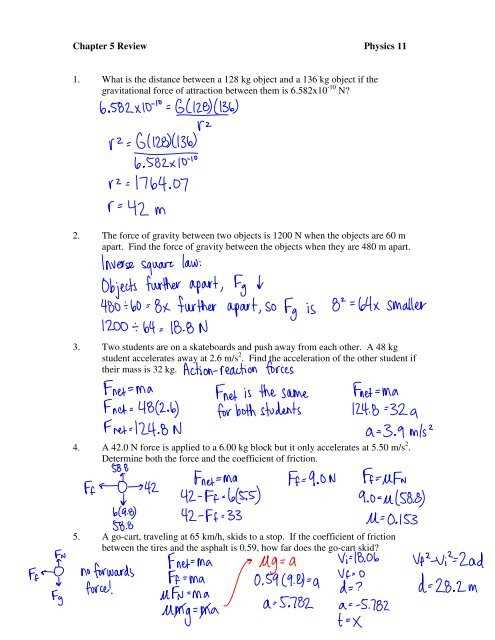 chapter 5 physics answers