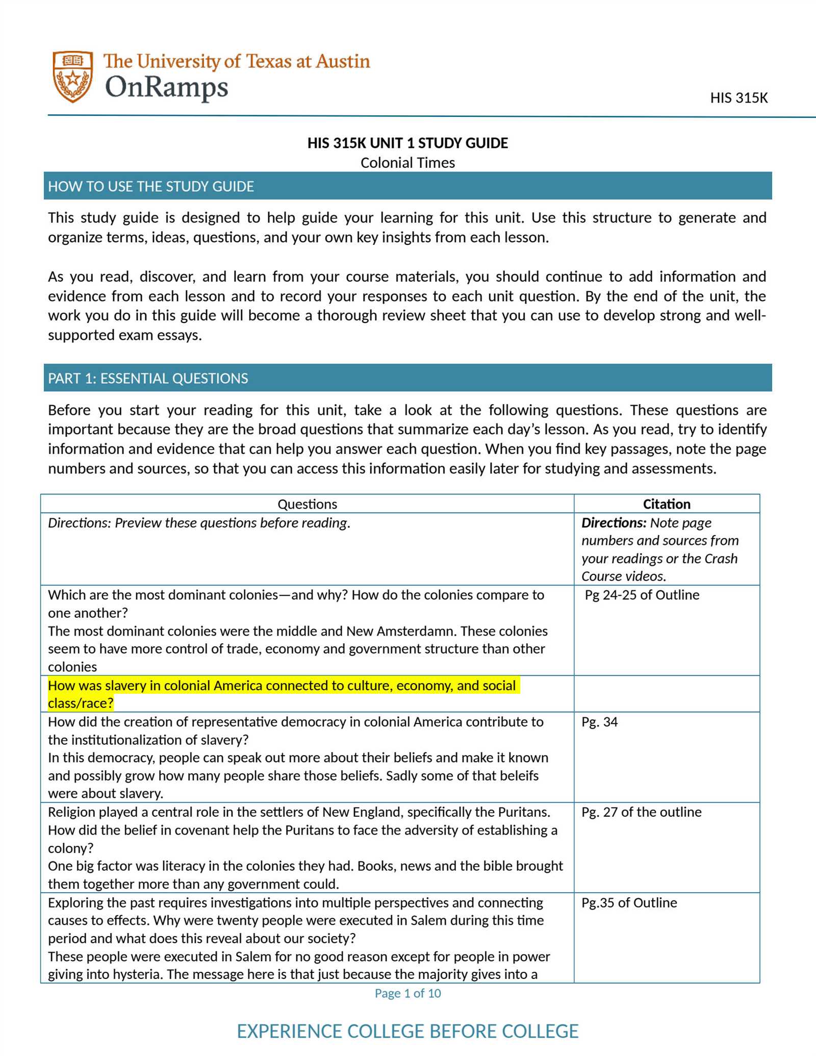 us history final exam study guide answer key