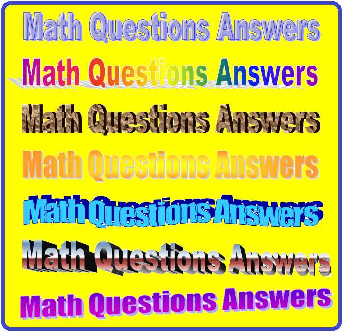 mathematics exam questions and answers