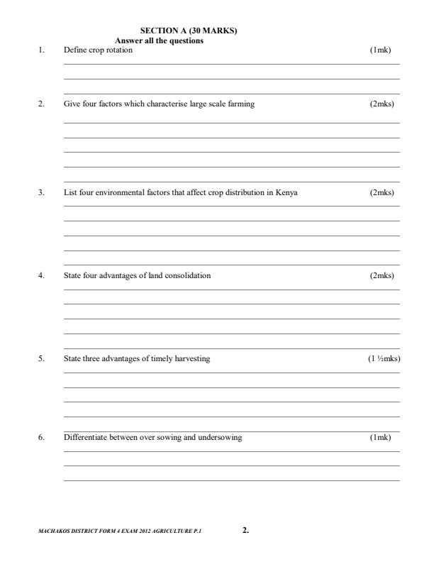 agriculture key issue 4 answers