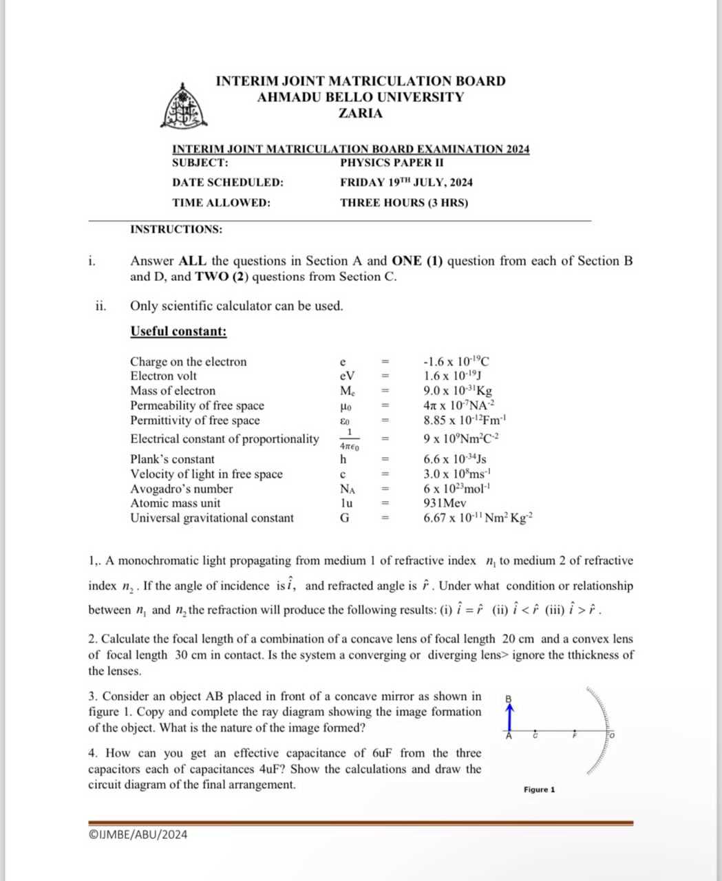 physics exam 2 answers