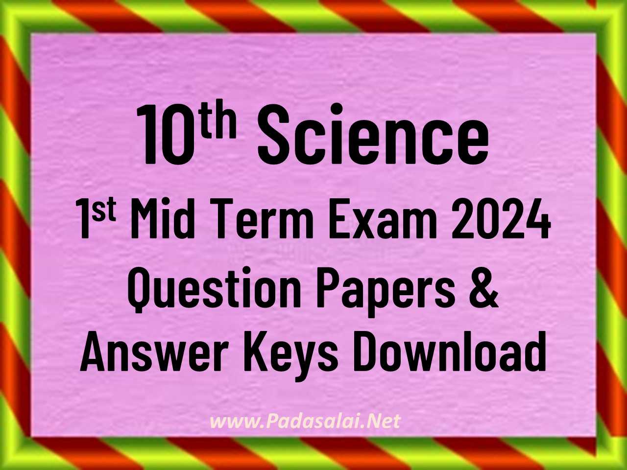 science exam answer key