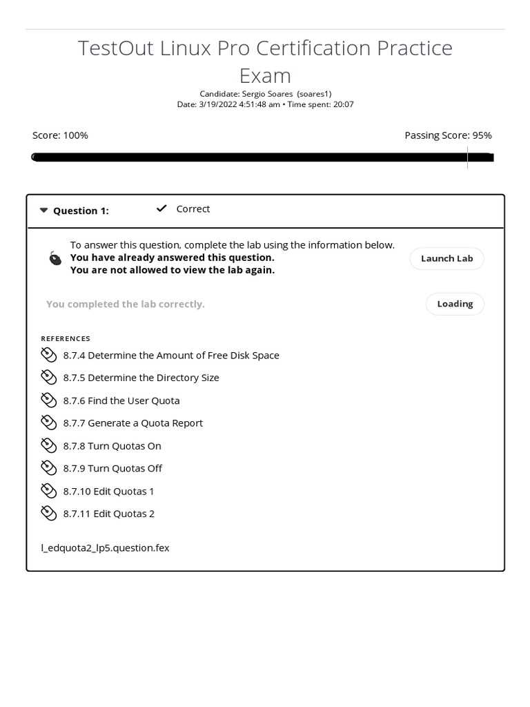 linux chapter 10 exam answers