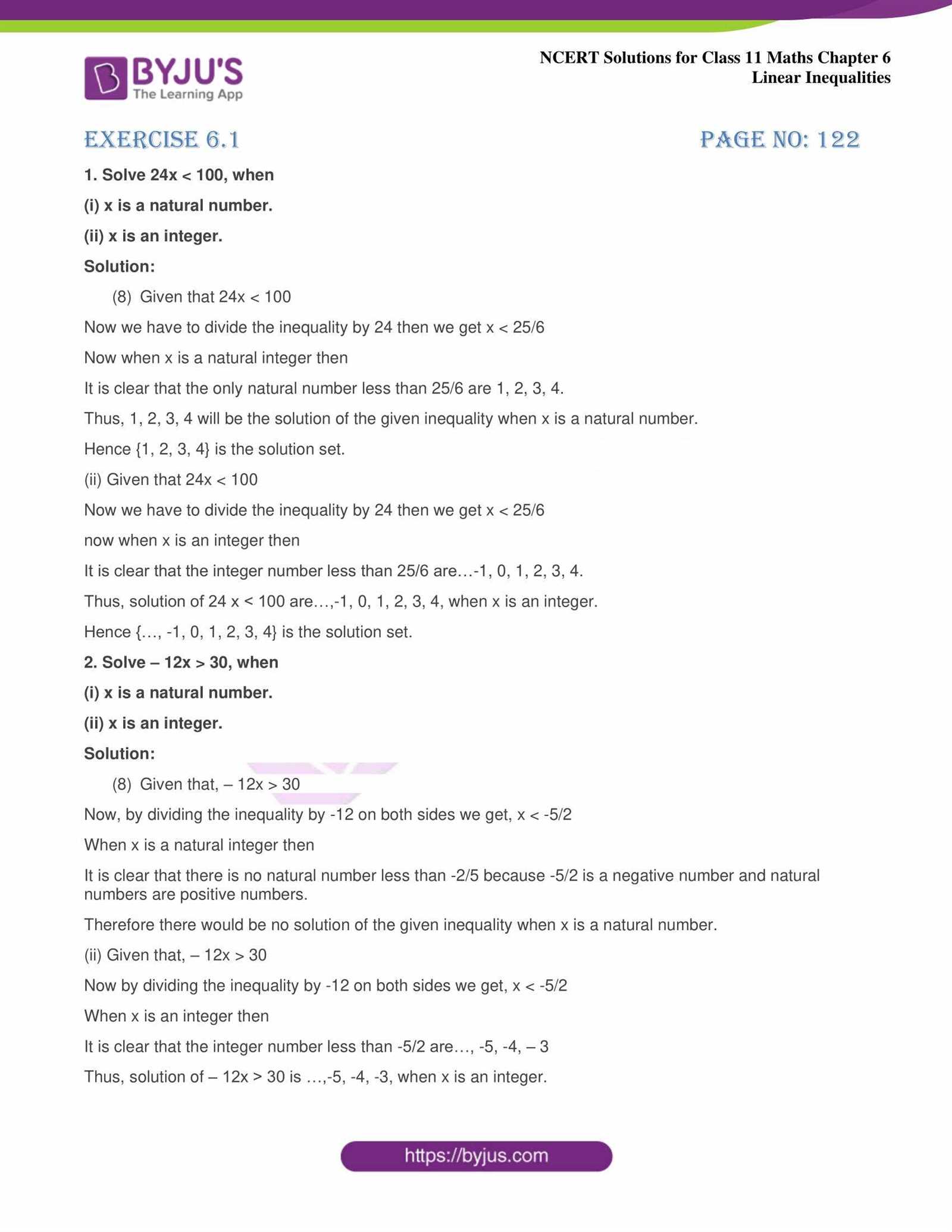 inequalities exam questions answers