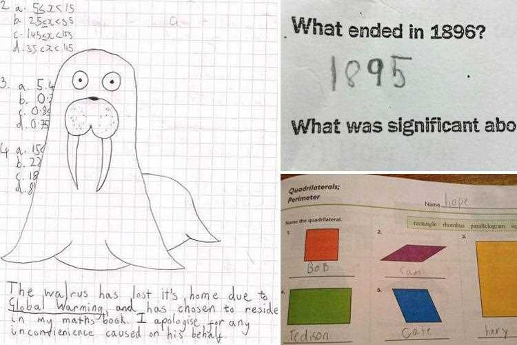 funny test exam answers