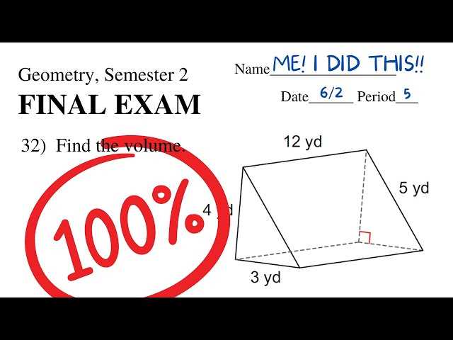 geometry semester 2 exam answers