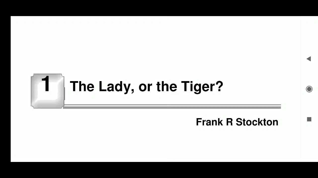 the lady or the tiger answer key