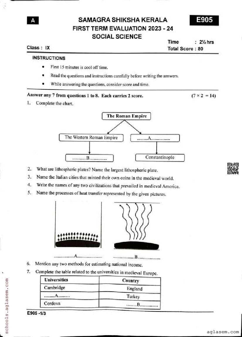 social science exam questions and answers