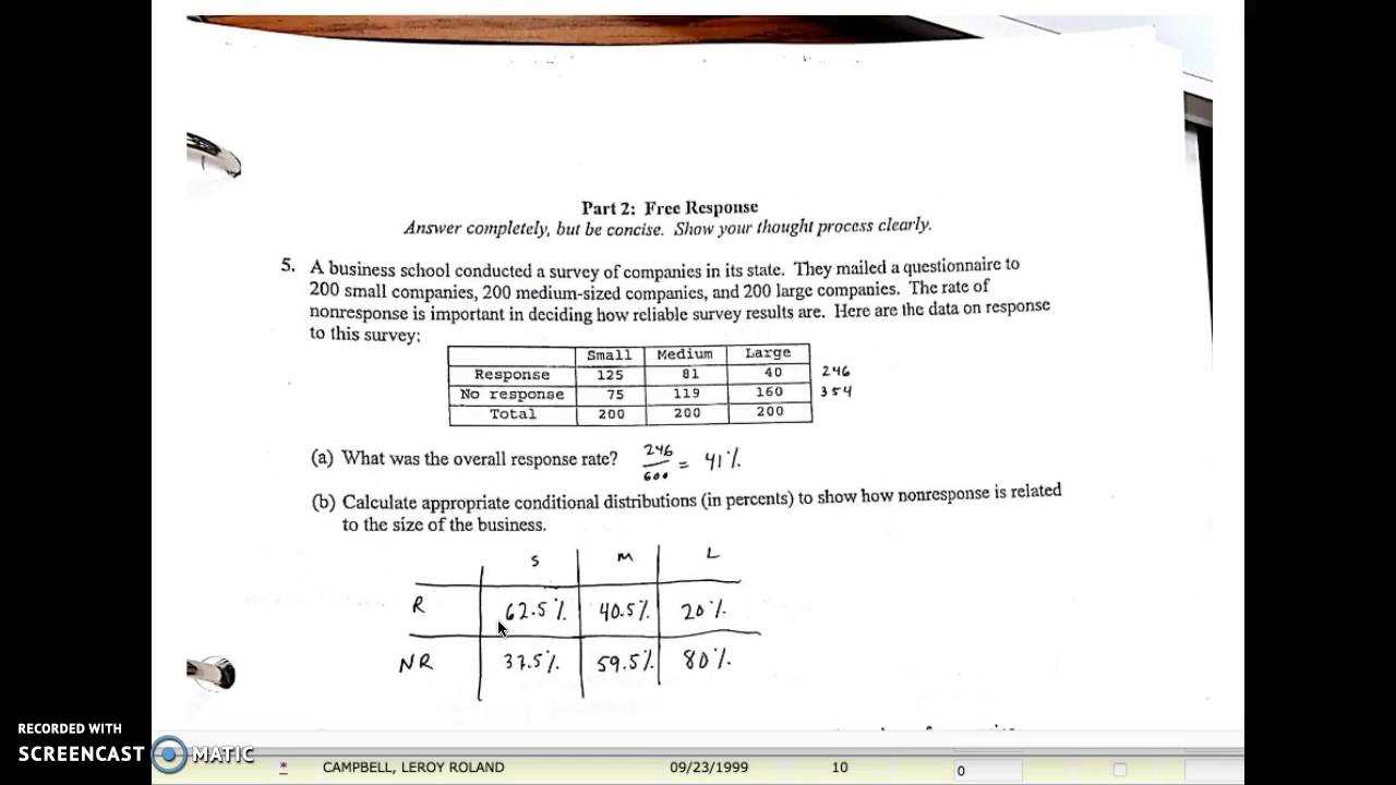 ap statistics test 4b answer key