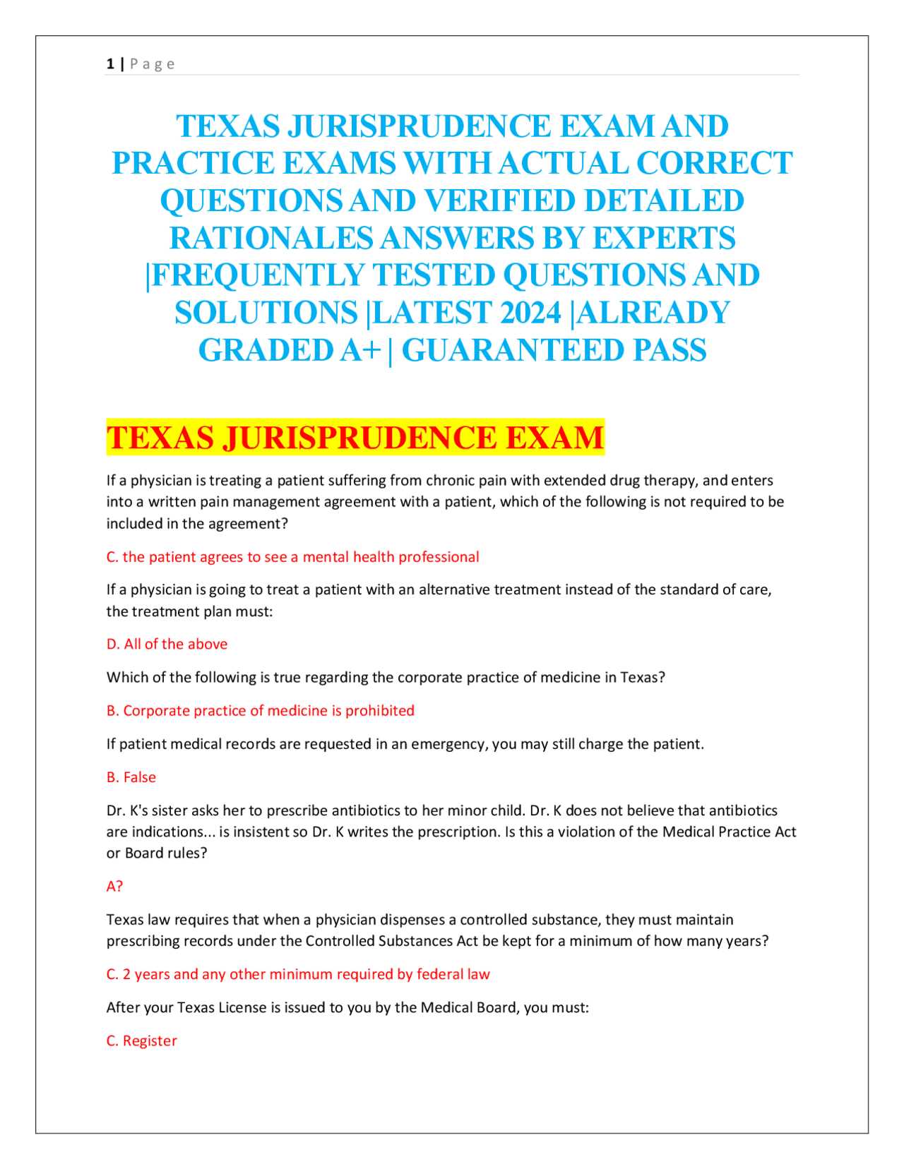 new mexico physical therapy jurisprudence exam answers