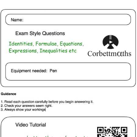 inequalities exam questions answers