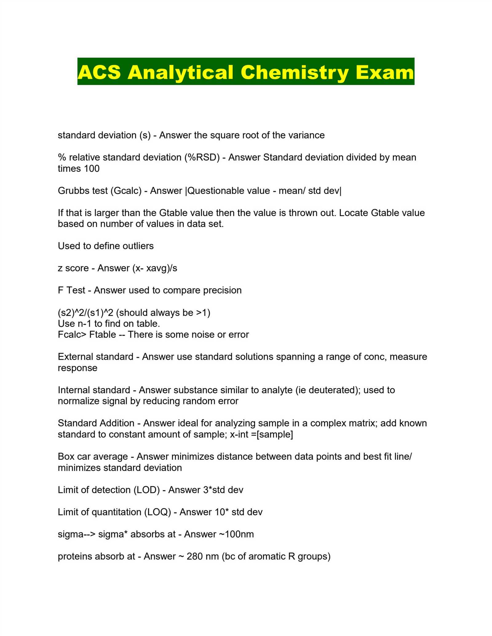 acs exam statistics