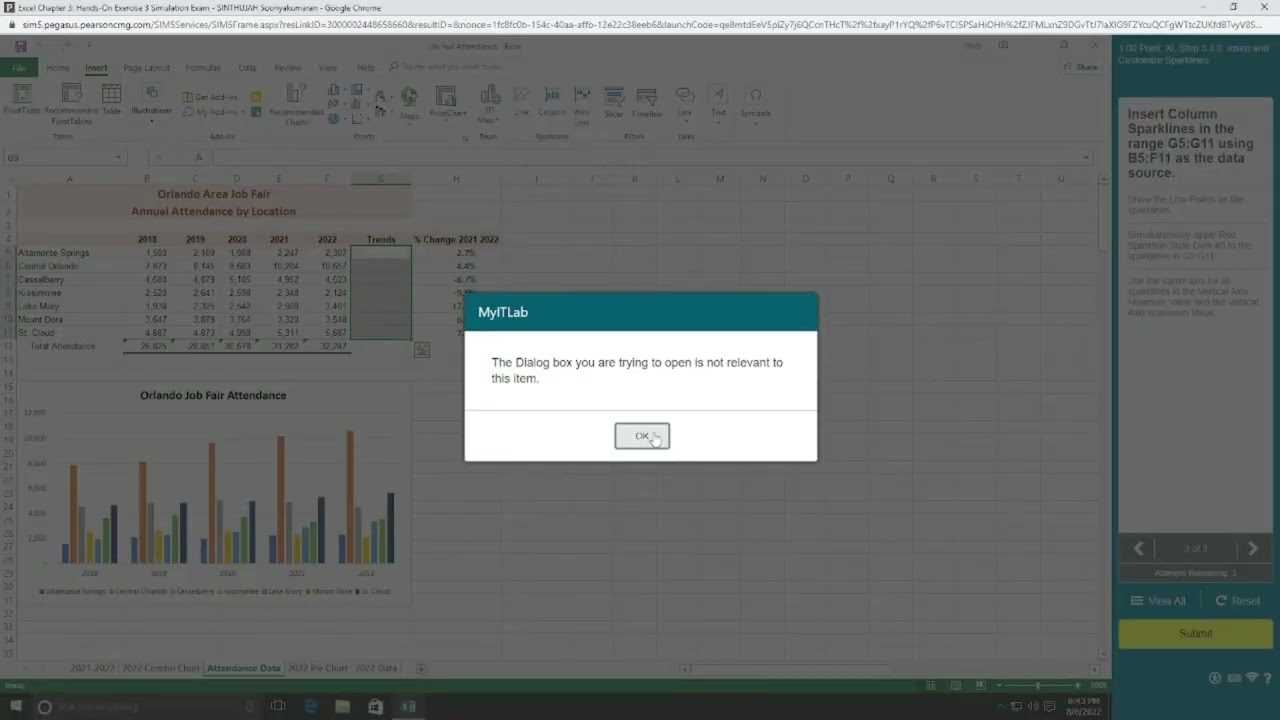 excel chapter 3 simulation exam