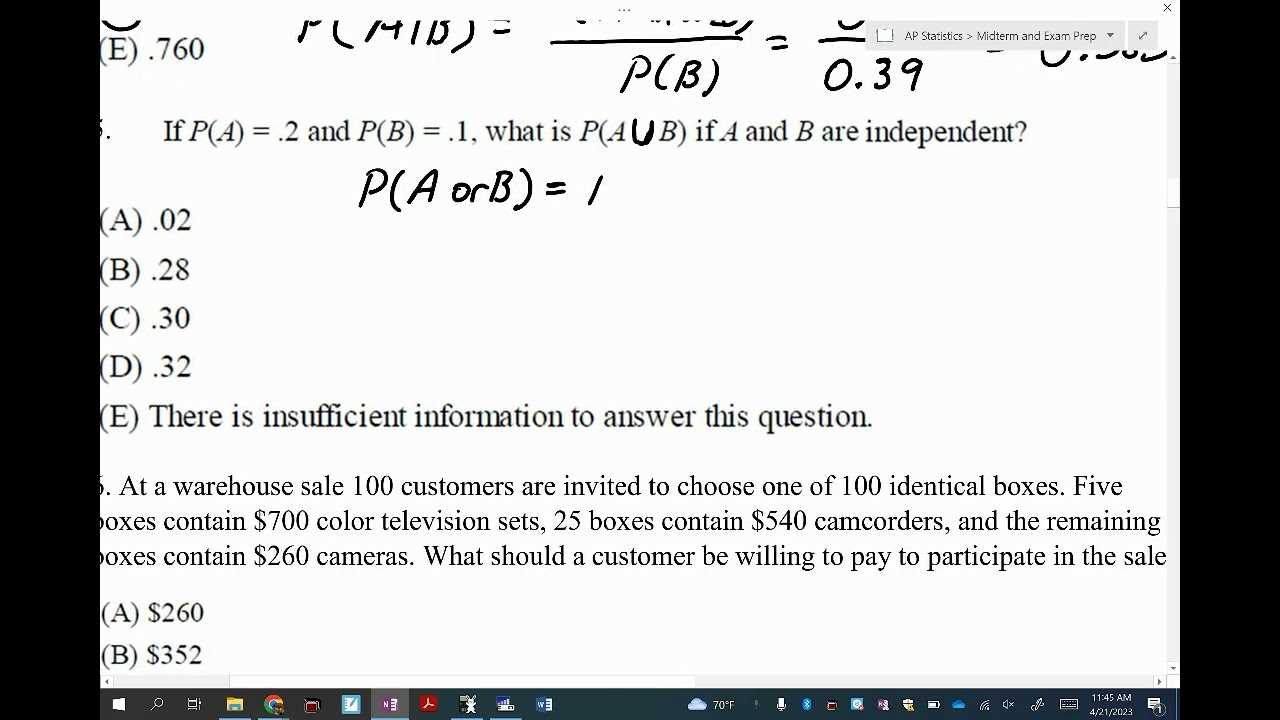 ap statistics first semester final exam review answers