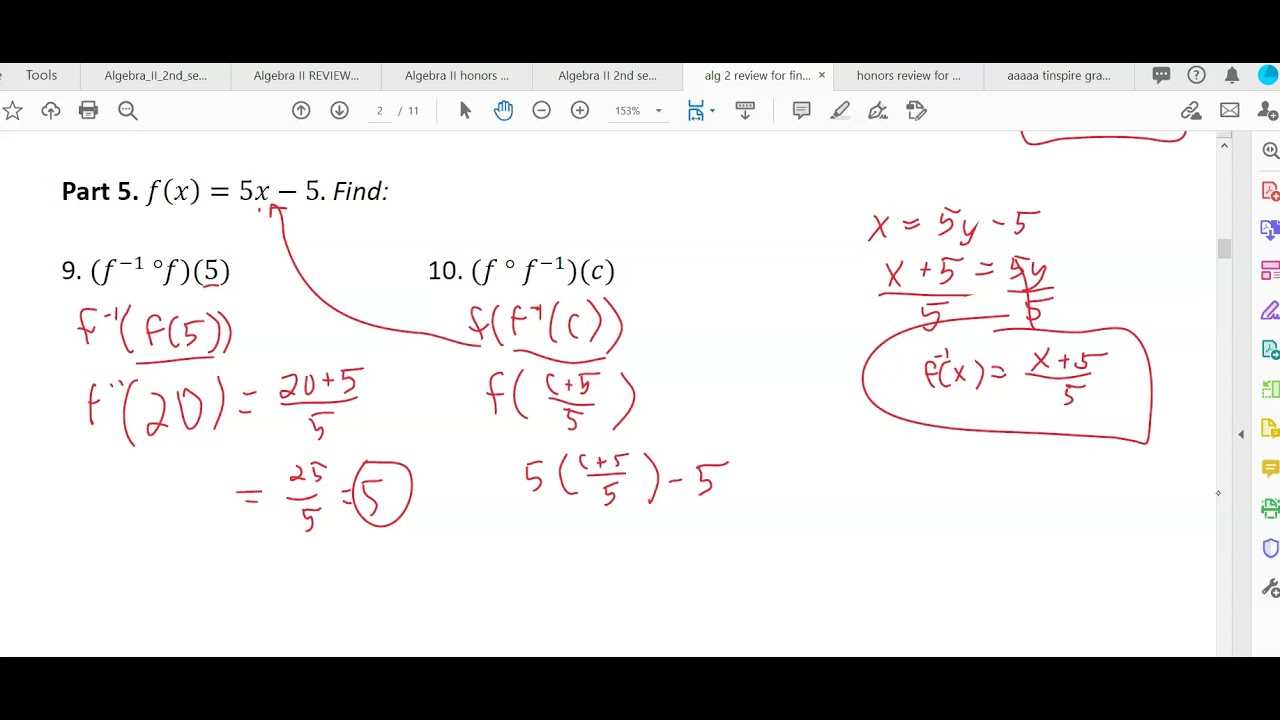 algebra semester 2 final exam