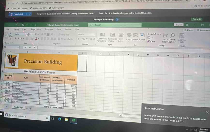 excel module 8 sam exam answers