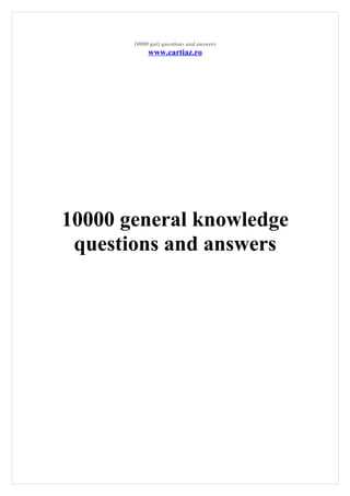 exam general knowledge questions answers