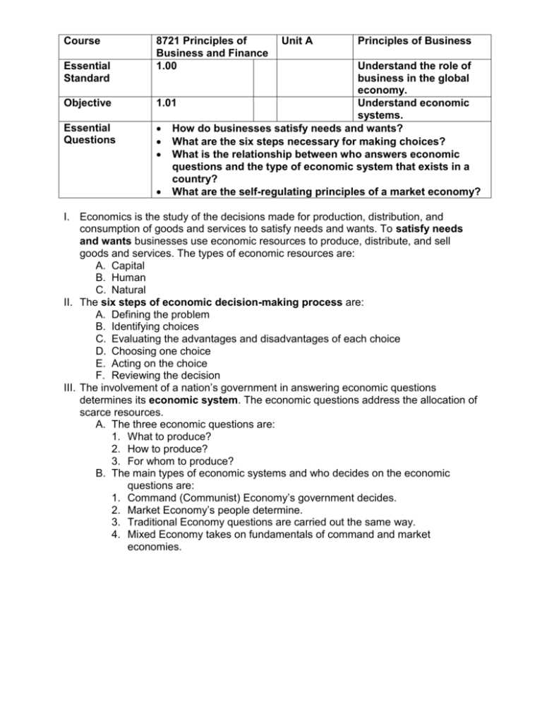 economy crossword puzzle answers