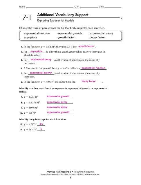 core connections algebra chapter 7 answers