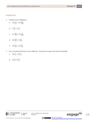 lesson 9 homework answer key