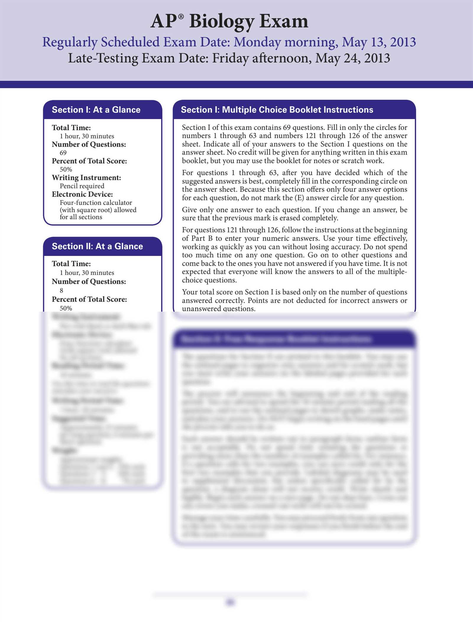 ap biology exam 2013 multiple choice questions answers